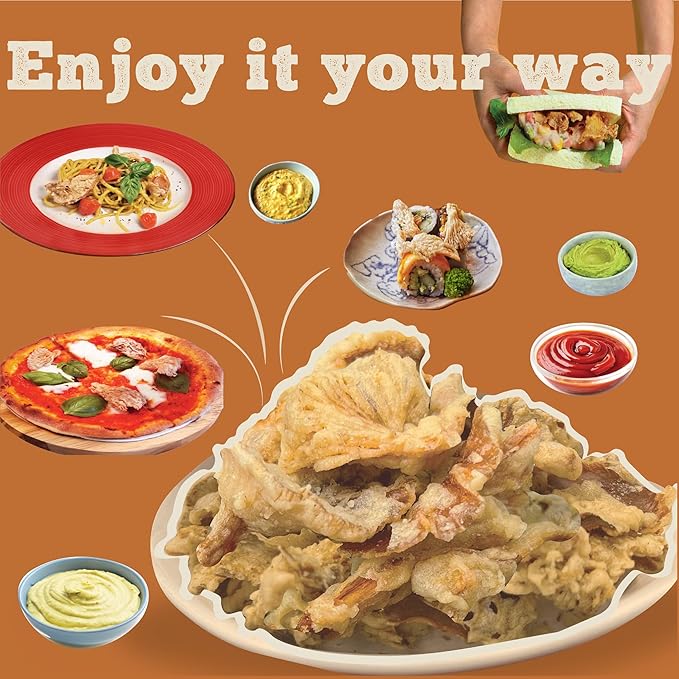 BITETUOSO TRIO set TEMPURA OYSTER MUSHROOMS for on the Go, Plant-Based Snack, Falvors: Original, Smoky BBQ, Cheddar Cheese Plant-Based, 1.41 oz (Pack of 6), Dairy Free, Vegan, Crispy Gourmet Snack, No MSG