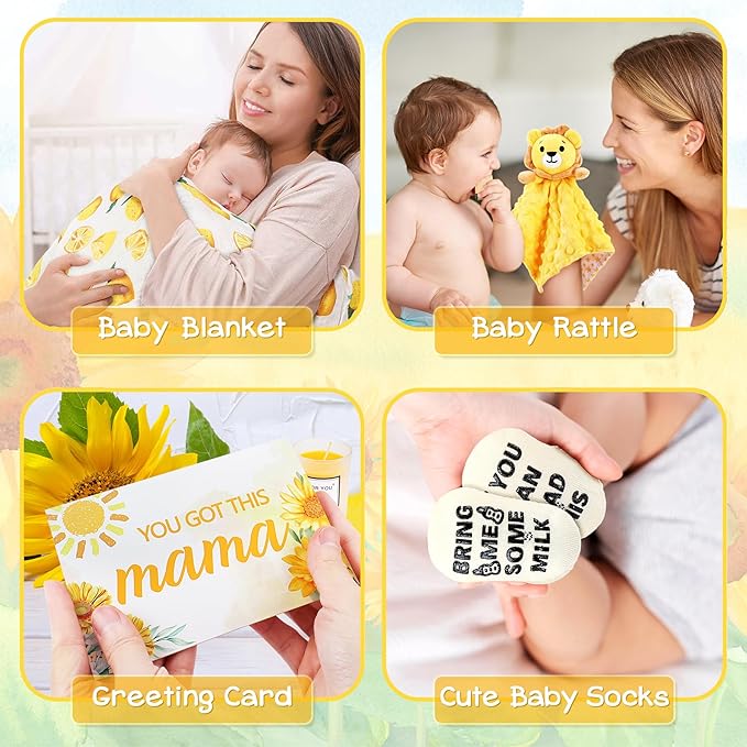 New Mom Gifts & Baby Boy Gift Set for Newborn,12PCS Baby Shower Gifts for Mom to Be,Newborn Baby Gifts,Pregnancy Gifts For Expecting Mom,New Mom Care Package After Baby,Gifts for Women and Baby Boy