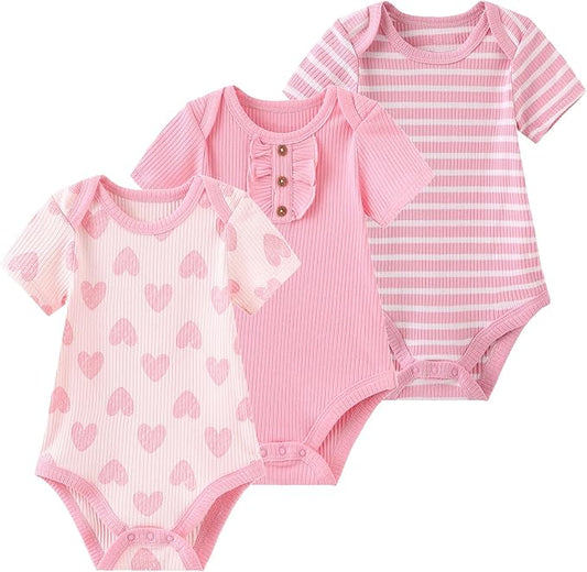 Baby Bodysuit Boy Girl Clothes Soft Newborn Infant Outfit Short Sleeve Romper