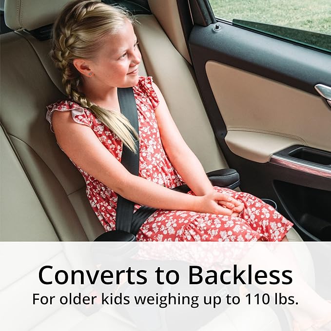 Chicco KidFit ClearTex Plus 2-in-1 Belt-Positioning Booster Car Seat, Backless and High Back Booster Seat, for Children Aged 4 Years and up and 40-100 lbs. | Reef/Navy