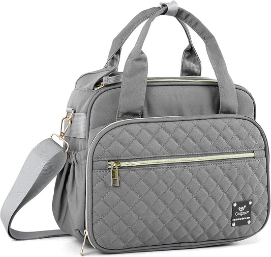 Crossbody Small Diaper Bag, Cute Mini Baby Diaper Tote Bags with Insulated Pockets for Traveling Outdoor Parent