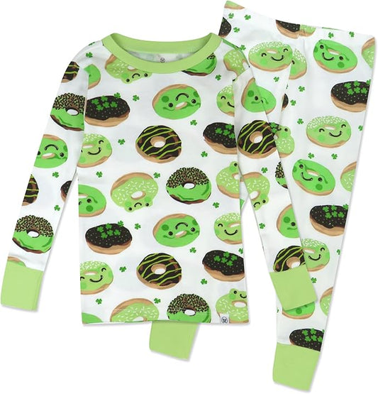 HonestBaby unisex-baby Celebration 2-piece Pajamas Sleepwear Pjs 100% Organic Cotton for Baby, Toddler, Kids