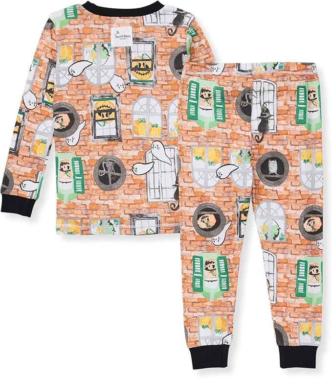 Burt's Bees Baby Boys' 2-Piece Long Sleeve Tee and Pants Organic Cotton Pajama Set