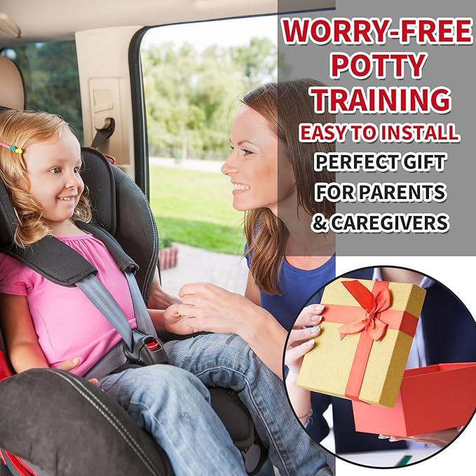 2 Pack Black Car Seat Protector for Potty Training Waterproof Piddle Pad Cover from Spillages Nappy Leaks Toilet Training Anti Slip Backing Strollers Carseat Liner for Toddlers Babies