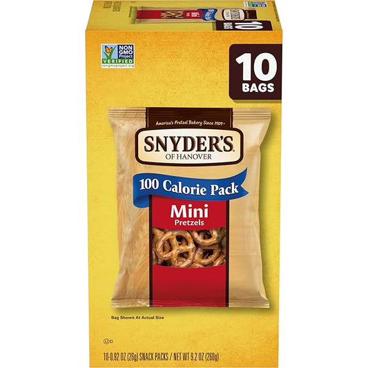Snyder's of Hanover Mini Pretzels, 10 Count 0.92 Oz
