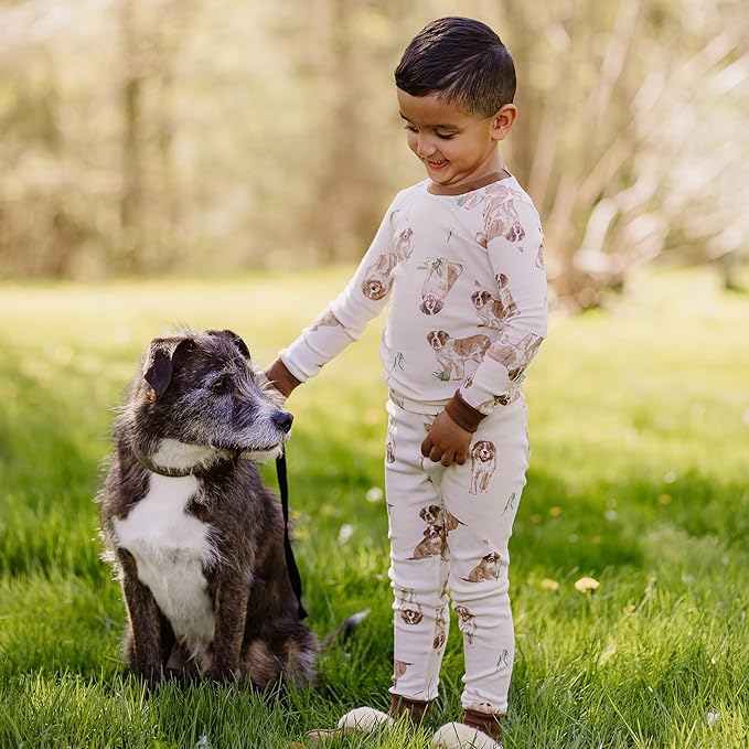Burt's Bees Baby Boys' 2-Piece Long Sleeve Tee and Pants Organic Cotton Pajama Set