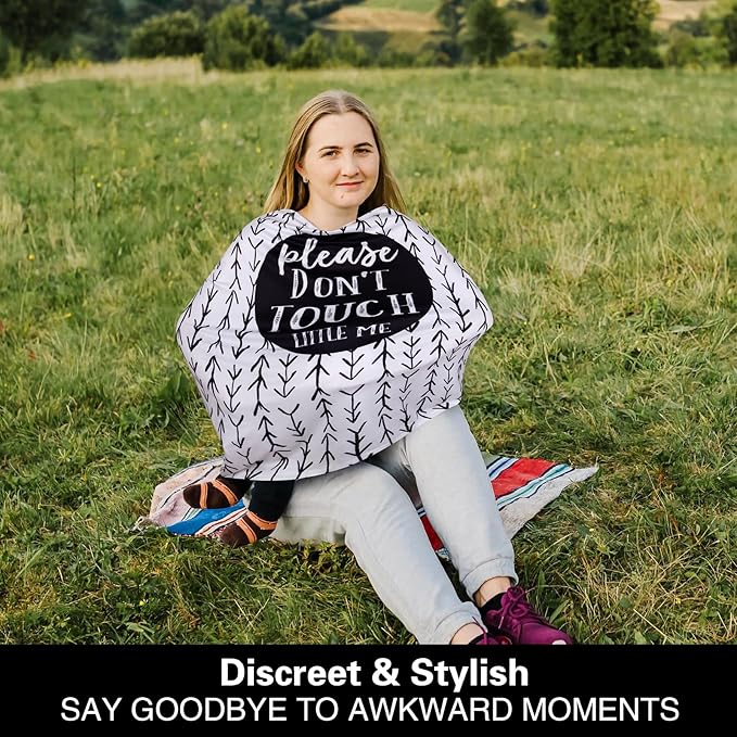 Metplus Breathable Car Seat Cover for Babies, Stretchy Nursing Cover for Breastfeeding, Multi Use Newborn Carrier/Stroller/Shopping Cart, Girl Boy Stroller Cover Gift