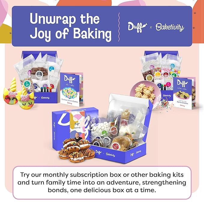 Baketivity x Duff Goldman S’mores Sandwich Cookies Kit Kids Baking Set Cooking Kits for Kids with Premeasured Ingredients, Decorating Supplies, STEM Activities - Baking Sets for Girls, Boys Ages 6-12