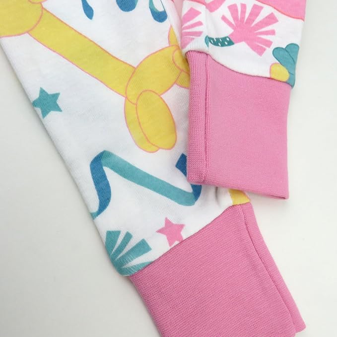 HonestBaby baby-girls 2-piece Pajamas Sleepwear Pjs 100% Organic Cotton for Baby, Toddler, Kids, Girl