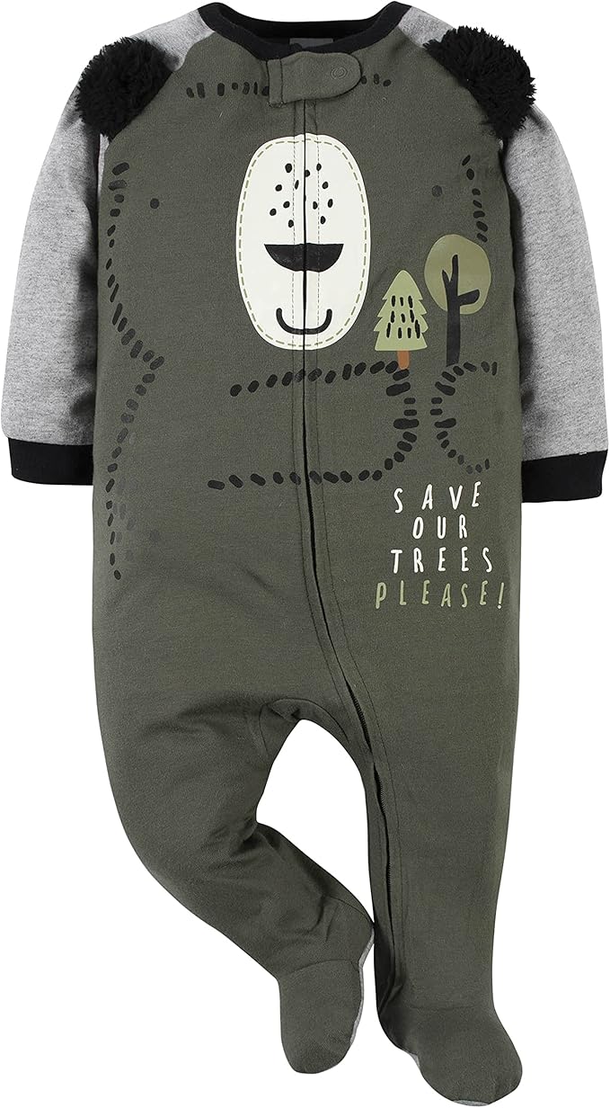 Gerber Baby Boys' 2-Pack Footed Pajamas