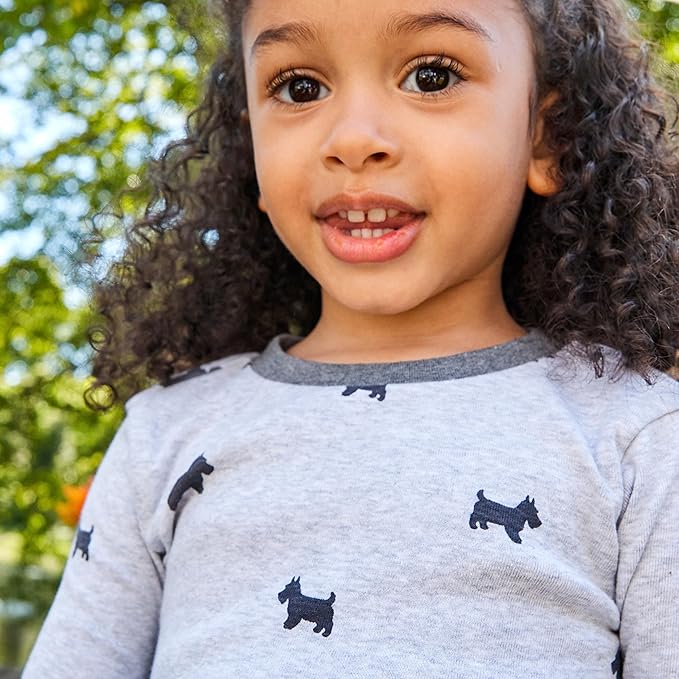 HonestBaby Classics 2-Piece Pajamas Sleepwear Pjs 100% Organic Cotton for Baby, Toddler, Kids