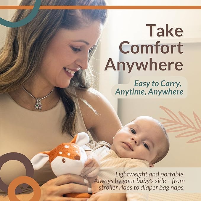 Baby Lovey Security Blanket Newborn - Plush Stuffed Animal with Pacifier Holder, Gender Neutral Baby Gift, Cozy Blanket for Boy & Girl Minky Dot