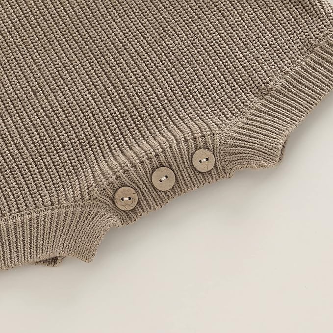 FYBITBO Baby Girl Boy Sweater Knit Oversized Pullover Sweatshirt Romper Onesie Warm Fall Winter Clothes Outfit Newborn