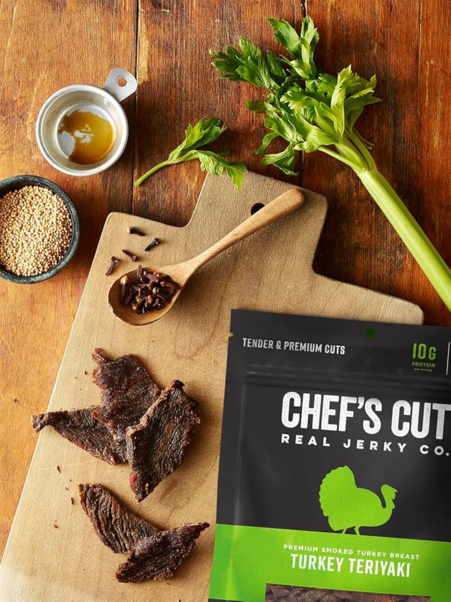 Chef's Cut Real Turkey Teriyaki Jerky, 2.5 Ounce (4 Pack)