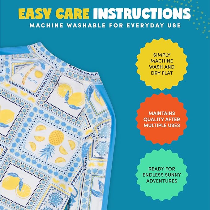 SwimZip Boys' Long-Sleeve UPF 50+ Swimsuit for Baby, Toddler, & Little Boys