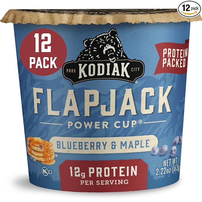 Kodiak Cakes Pancake On the Go, Blueberry and Maple, 2.16 Ounce (Pack of 12)