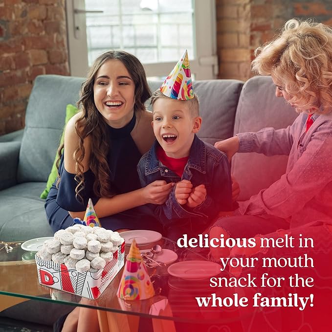 David’s Cookies Happy Birthday Gift for Everyone – Butter Pecan Meltaways Cookies with Crunchy Pecans and Powdered Sugar – Premium Fresh Ingredients – Comes with a Lovely Tin Box - 2 Lbs