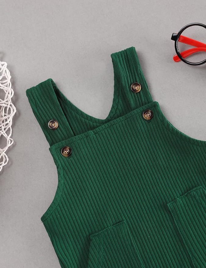 oklady Baby Boy Clothes Stripe Pattern Print Romper Top and Baby Overalls with Hat 0-18 Months Baby Boy Outfits