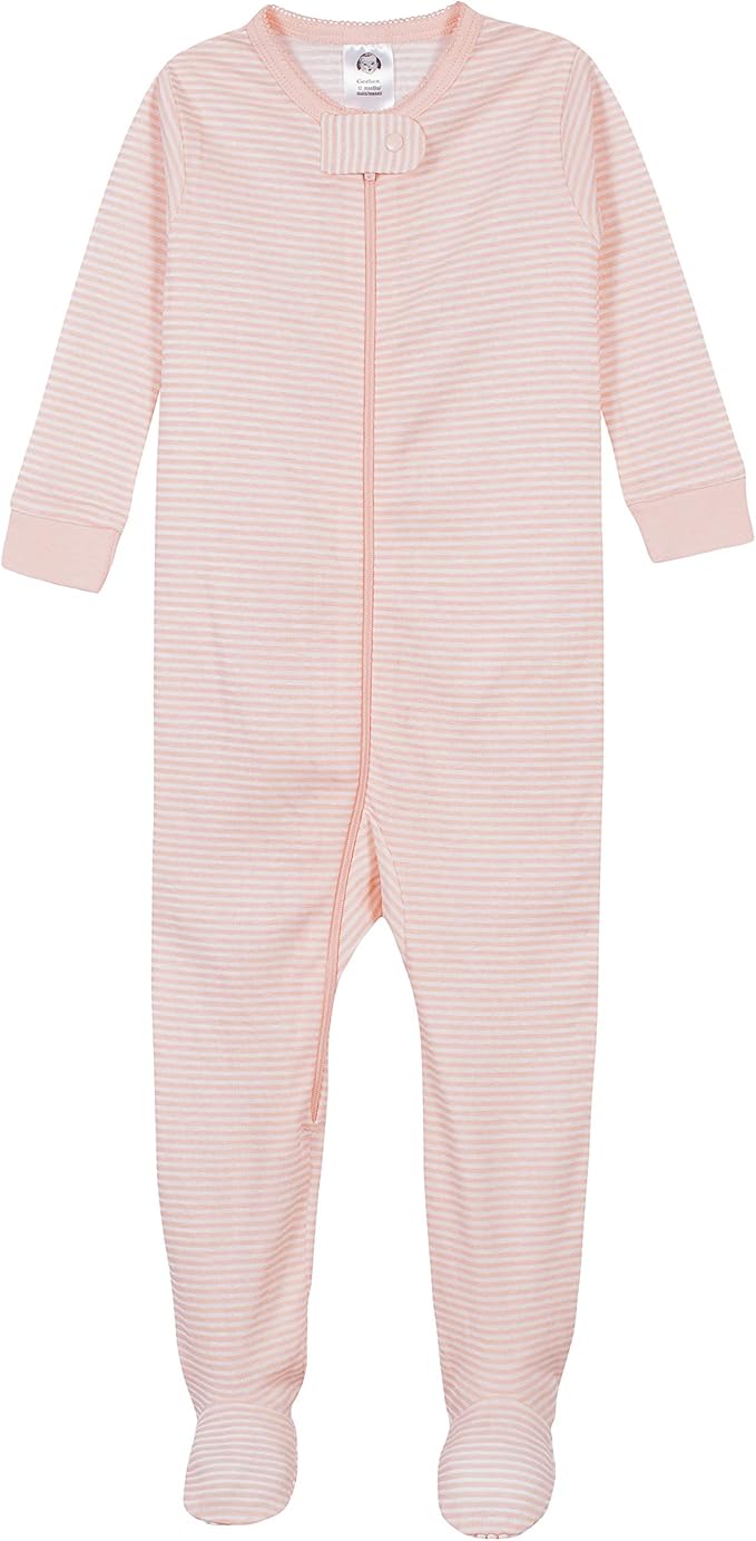 Gerber Baby Girls' 2-Pack Footed Pajamas