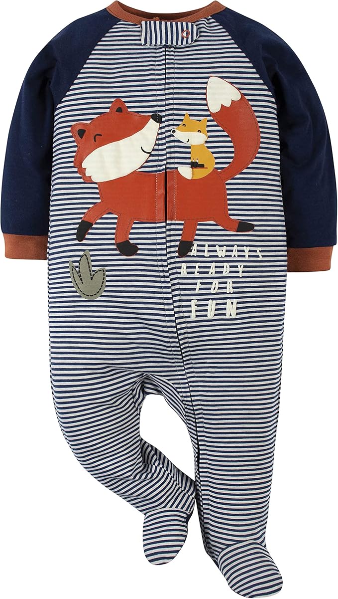 Gerber Baby Boys' 2-Pack Footed Pajamas