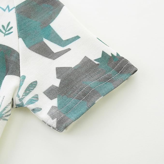 Baby Boy Girl Romper Short Sleeve 100% Cotton Bodysuit Outfits 2 Way Zipper Jumpsuit