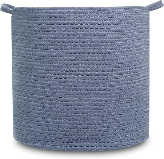 Natemia Large Woven Storage Basket (15" x 15" x 14") - Perfect Baby Registry Gift, Ideal for Blanket, Baby Toys and More