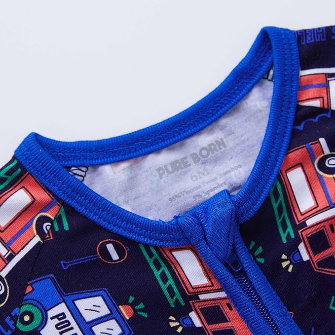 pureborn Baby Infant Boys Girls Sleeper Snug Fit Viscose from Bamboo Pajamas 0-24 Months
