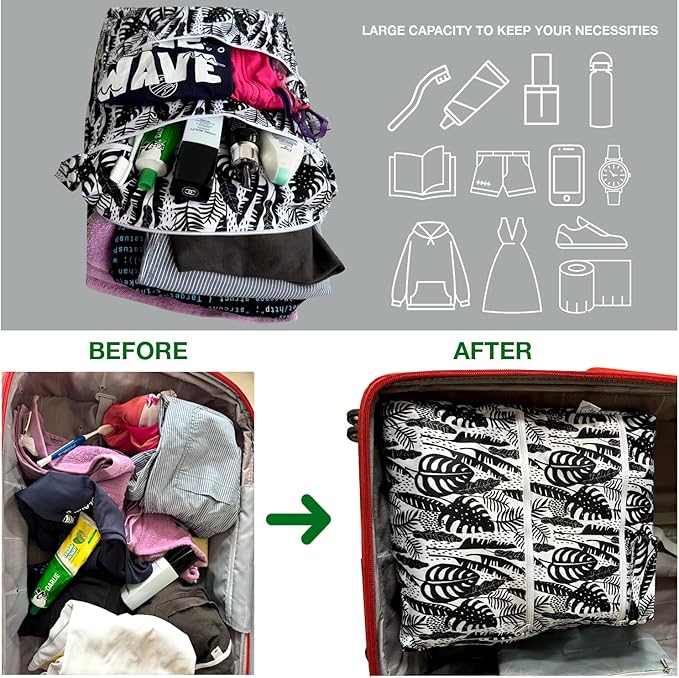 FLOCK THREE 3D Waterproof and Washable Wet Bag Luggage Organiser for Travel storage Stroller Daycare Baby Diapers Yoga Beach Pool Swimsuits Luggage Packing for Travel Accessories (Flower03)