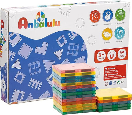 Magnetic Building Tiles,Magnet Building Set,Magnetic Blocks, 3D STEM Stacking Toys, Magnets Toy for Kids Boys Girls