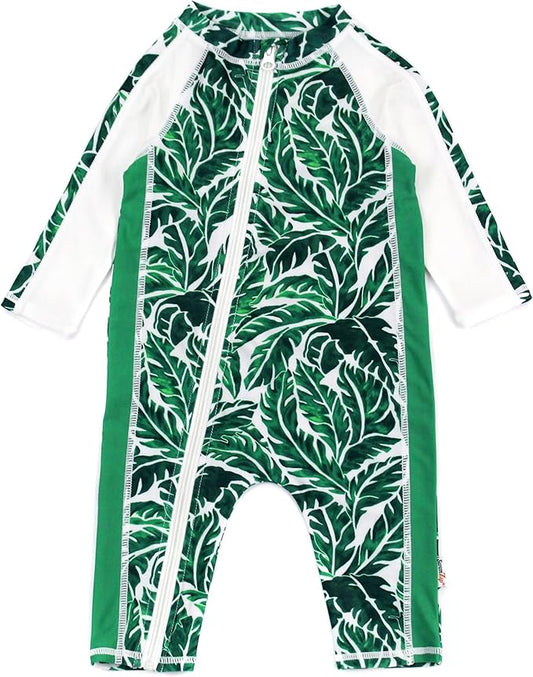 SwimZip Boys' Long-Sleeve UPF 50+ Swimsuit for Baby, Toddler, & Little Boys