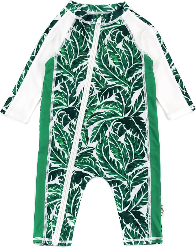 SwimZip Boys' Long-Sleeve UPF 50+ Swimsuit for Baby, Toddler, & Little Boys