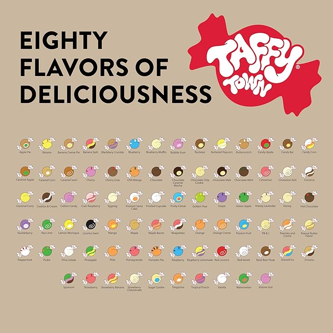 Taffy Town Saltwater Taffy, Honey, 2.5Lb