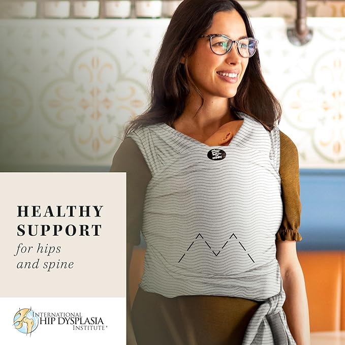 Moby Baby Wrap Carrier Classic by Petunia Pickle Bottom for Newborns to Toddlers (8-33lbs), Infant Sling Carrier, Lightweight & Hands Free Design, Adjustable for All Body Types (Ripple)