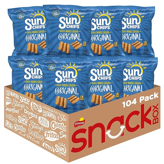 SunChips Original Multigrain Snacks, 1 Ounce (Pack of 104)