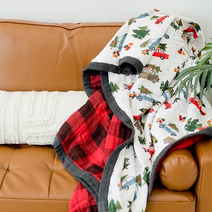 Little Unicorn Original Premium Cotton Quilt | Multi-Layered & Extra-Soft Muslin Fabric |for Babies & Toddlers (Holiday Haul)