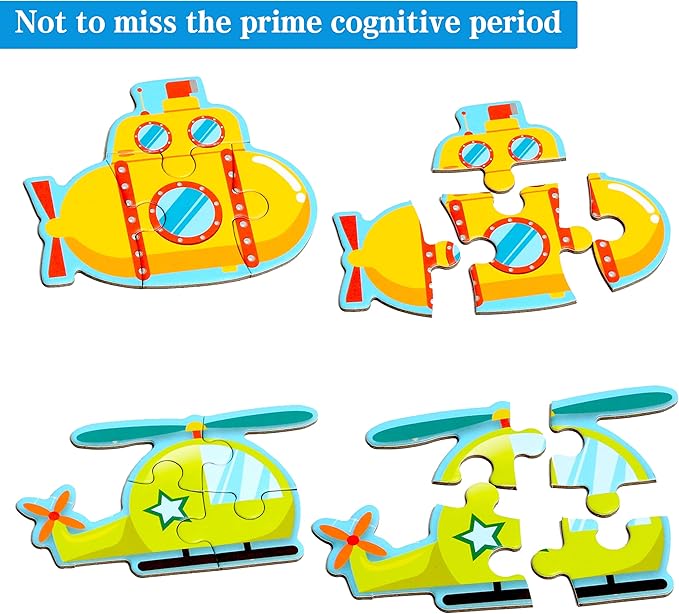 Magnetic Puzzles for Kids Ages 1-3, Travel Toddler Puzzles Ages 2-4 Year, Space Car Activities Toy for Boys & Girls 3-5 yo - Learning Magnet Gift for Road Trip