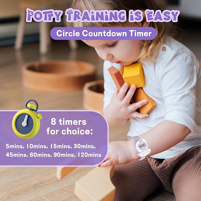 Kids Watch Potty Training Watches for Boys and Girls, Potty Timer Toilet Shape and LED Colorful Lights, Music Reminds Kids It's Time to Go to The Bathroom, Fun Gift for Moms and Toddlers