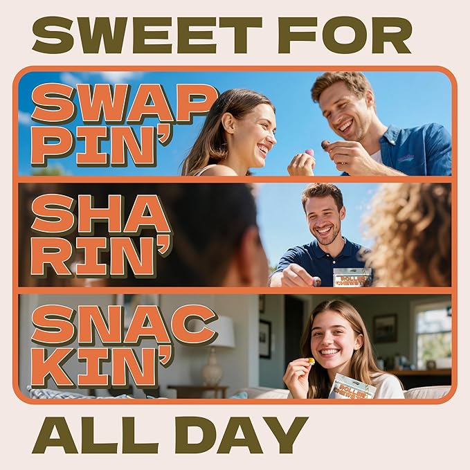 Snackathon Salt Water Taffy Assorted Mix – Roller Chewster Edition, 10-Flavor Carnival Variety, Individually Wrapped Soft & Chewy Gourmet Candy, Unique 15 oz Funfair-Themed Bag for Gifting