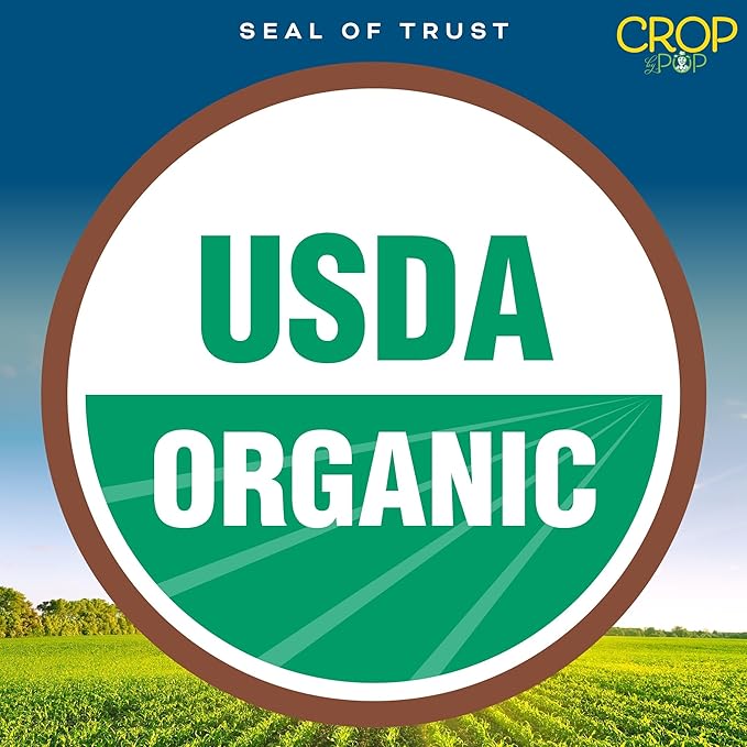 CROP BY POP - Organic Sun Dried Apricots, No Sugar Added, Unsulphured (16oz, 1 LB) Bulk Dry Fruits Packed Fresh in Resealable Bag - USDA Organic, Non GMO, Kosher