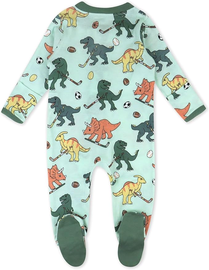 HonestBaby Baby Celebration Sleep & Play Footed One-Piece Pajama Sleeper 100% Organic Cotton