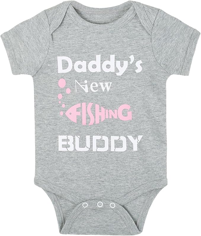 Cnins Funny Baby Bodysuit & Daddy Matching Cotton Outfit for Wild One 1st Birthday, Unisex Newborn Infant Clothes 0-24M