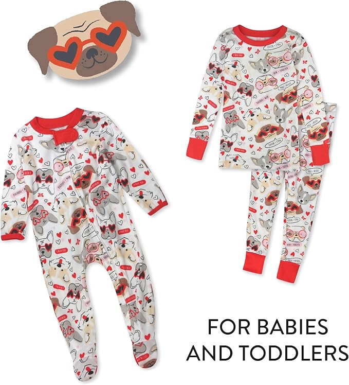 HonestBaby unisex-baby Celebration 2-piece Pajamas Sleepwear Pjs 100% Organic Cotton for Baby, Toddler, Kids