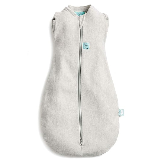 ergoPouch Cocoon Swaddle Sack 0.2 TOG - Baby Sleep Sack, Gentle Snug Fit Helps Calm Startle Reflex, Ideal for Arms In/Out Sleeping, Soft Breathable Fabric for Better Sleep (0 Months, Grey Marle)