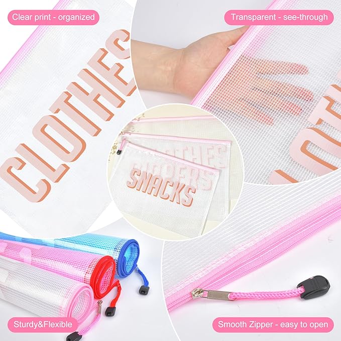 3pcs Hospital Bag Organizing Pouches for Labor and Delivery, Maternity Essentials Diaper Bag Organizer for Mom Travel - White,Medium