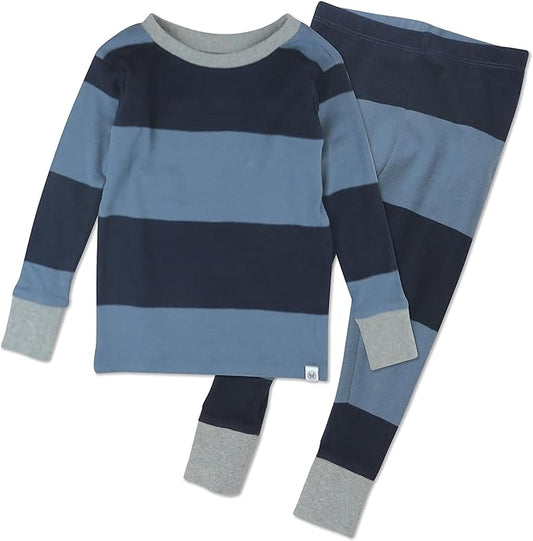 HonestBaby 2-Piece Pajamas Sleepwear Pjs 100% Organic Cotton for Baby, Toddler, Kids, Boy