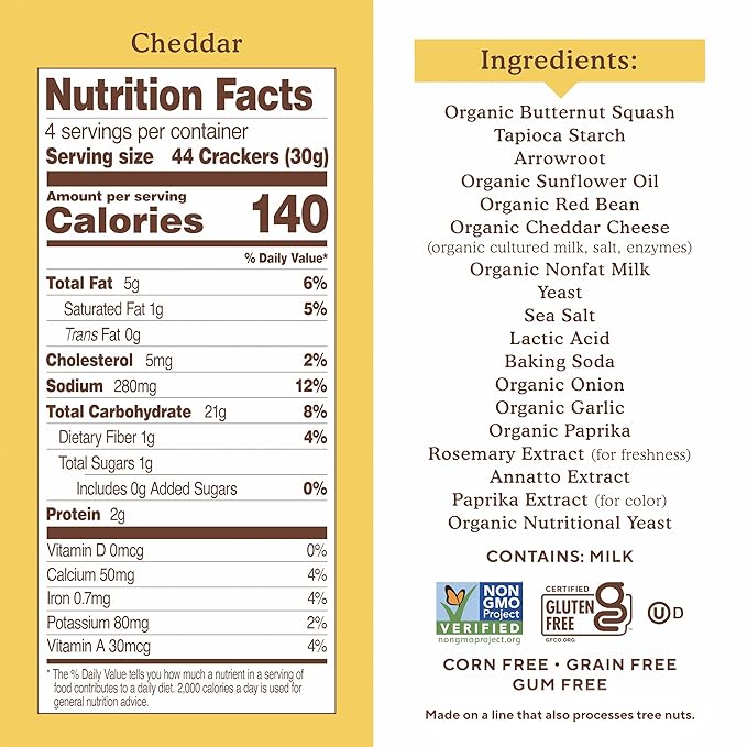 Simple Mills Pop Mmms Cheddar Baked Snack Crackers and Pop Mmms Pizza Baked Snack Crackers (Pack of 2)
