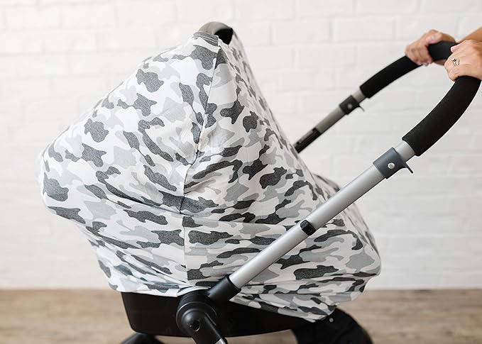 Copper Pearl Multi-Use Cover: Car Seat Covers, Nursing Cover, and Stroller Cover for Sun - Stretchy Fabric, All-Season Use, Stylish Designs, Easy Access for Moms - Gunnar