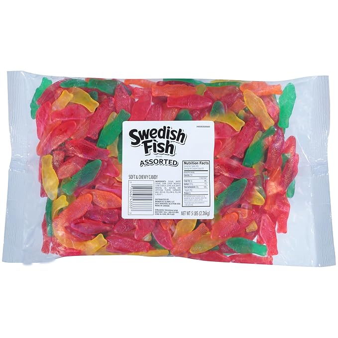 SWEDISH FISH Assorted Soft & Chewy Candy, 5 lb