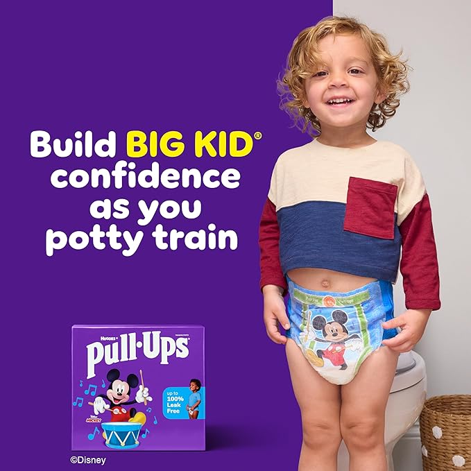 Pull-Ups Boys' Potty Training Pants, Size 5T-6T Training Underwear (46-60 lbs), 80 Count (2 Packs of 40)