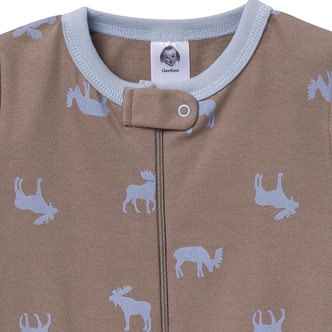 Gerber Baby-Boys 3-Pack Snug Fit Footless One-Piece Cotton Pajamas